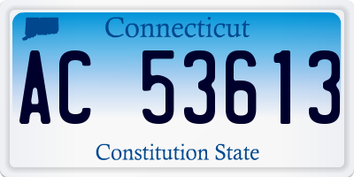 CT license plate AC53613