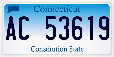 CT license plate AC53619