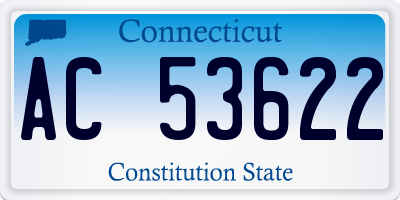 CT license plate AC53622