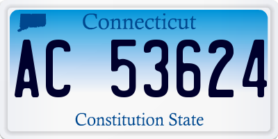 CT license plate AC53624