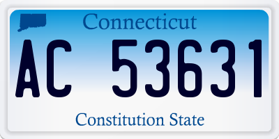 CT license plate AC53631