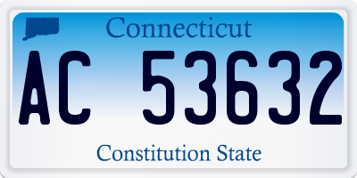CT license plate AC53632