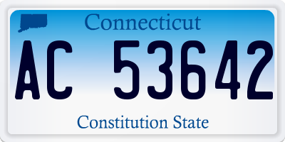 CT license plate AC53642