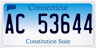 CT license plate AC53644