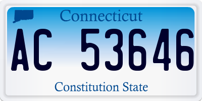 CT license plate AC53646