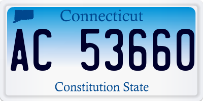CT license plate AC53660