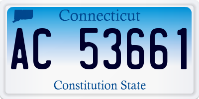 CT license plate AC53661