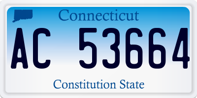 CT license plate AC53664