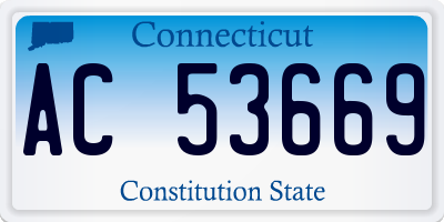 CT license plate AC53669