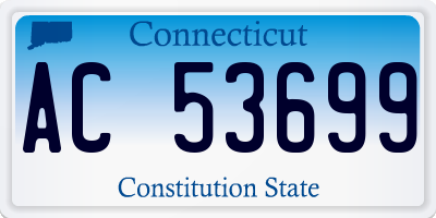 CT license plate AC53699