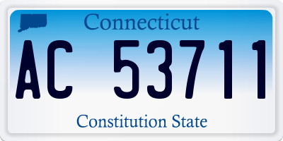 CT license plate AC53711