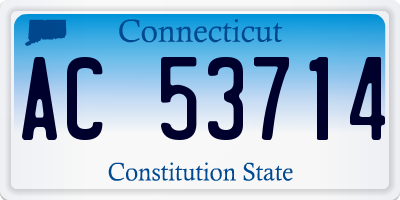 CT license plate AC53714