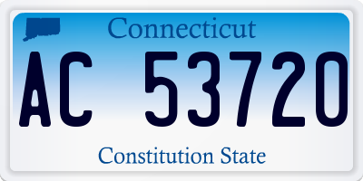 CT license plate AC53720