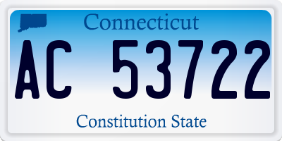 CT license plate AC53722