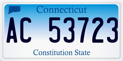 CT license plate AC53723