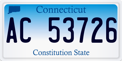CT license plate AC53726