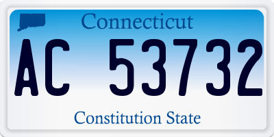 CT license plate AC53732