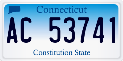 CT license plate AC53741