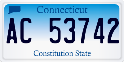 CT license plate AC53742