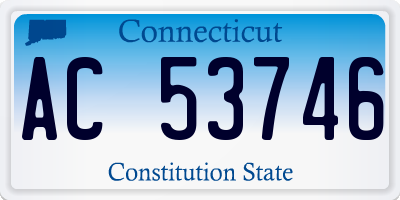 CT license plate AC53746