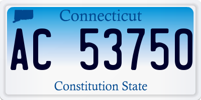 CT license plate AC53750