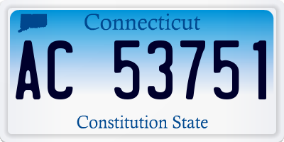 CT license plate AC53751