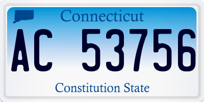 CT license plate AC53756