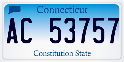 CT license plate AC53757