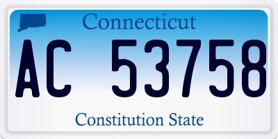 CT license plate AC53758
