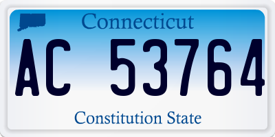 CT license plate AC53764