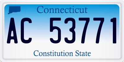 CT license plate AC53771
