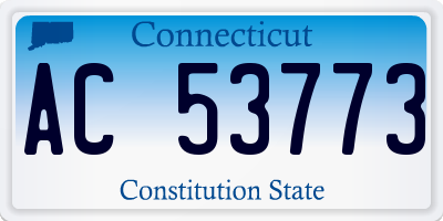 CT license plate AC53773