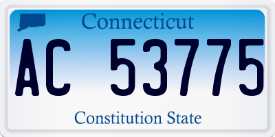 CT license plate AC53775