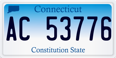 CT license plate AC53776