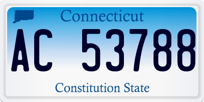 CT license plate AC53788