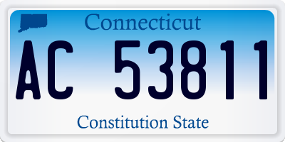 CT license plate AC53811