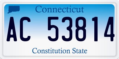 CT license plate AC53814