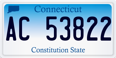 CT license plate AC53822