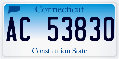 CT license plate AC53830