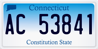CT license plate AC53841