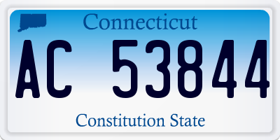 CT license plate AC53844