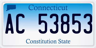 CT license plate AC53853