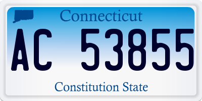 CT license plate AC53855