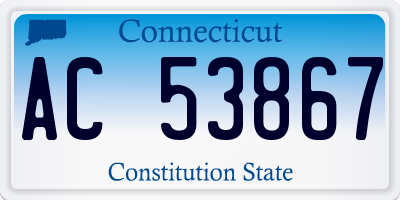 CT license plate AC53867