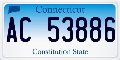 CT license plate AC53886