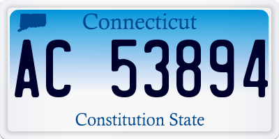 CT license plate AC53894