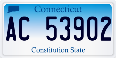 CT license plate AC53902