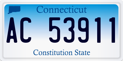 CT license plate AC53911