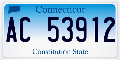CT license plate AC53912