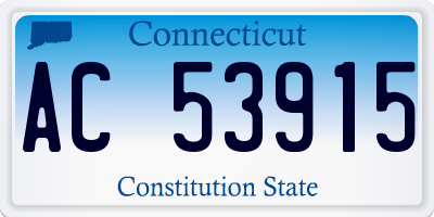CT license plate AC53915